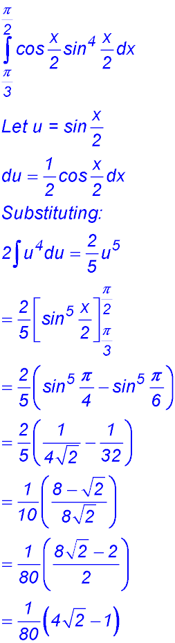 Calculus - integ substitution non-log TYS 1